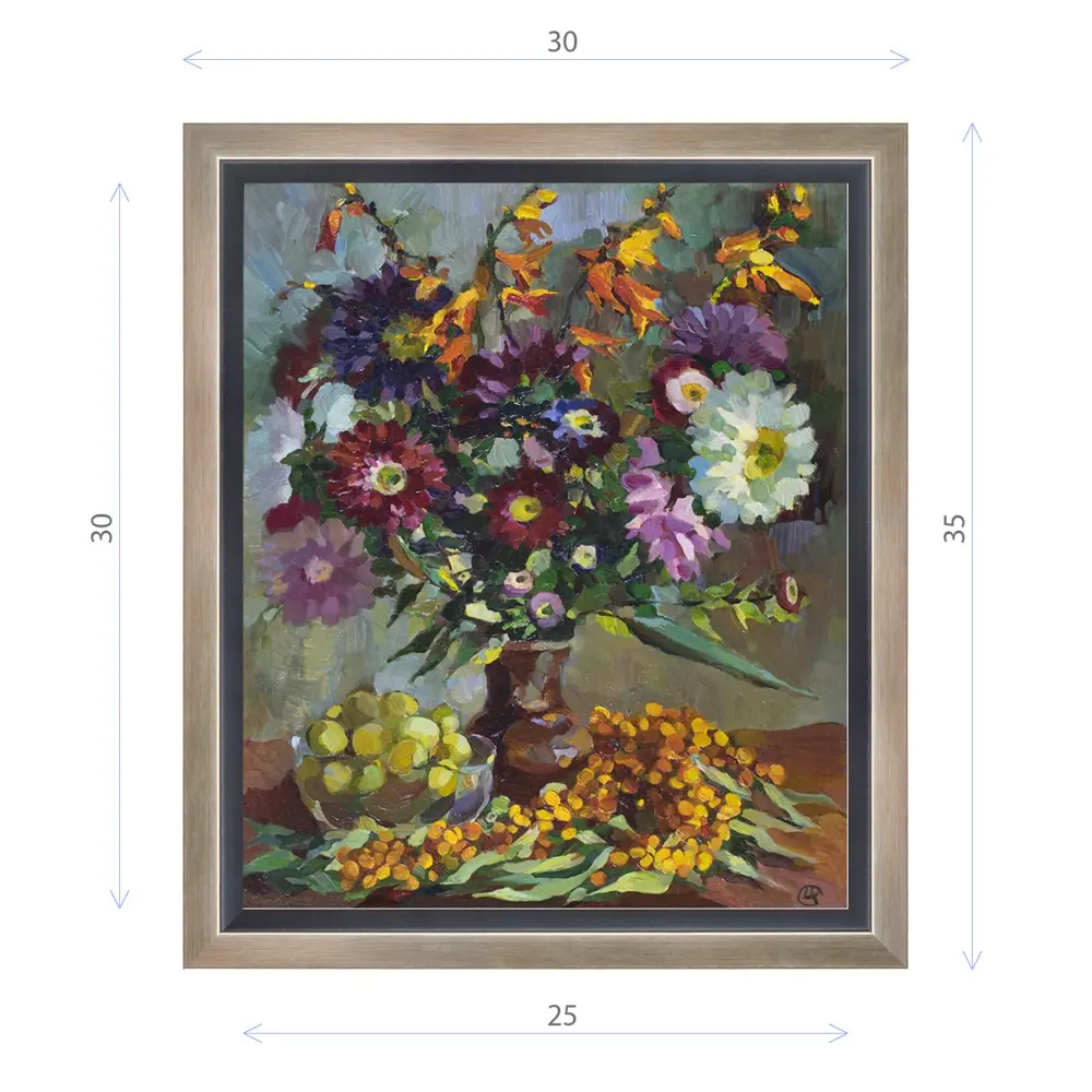 Фото Картина в раме Декор депо "Ксения Черномор. Астры" 35x30 см Фото Картина в раме Декор депо "Ксения Черномор. Астры" 35x30 см