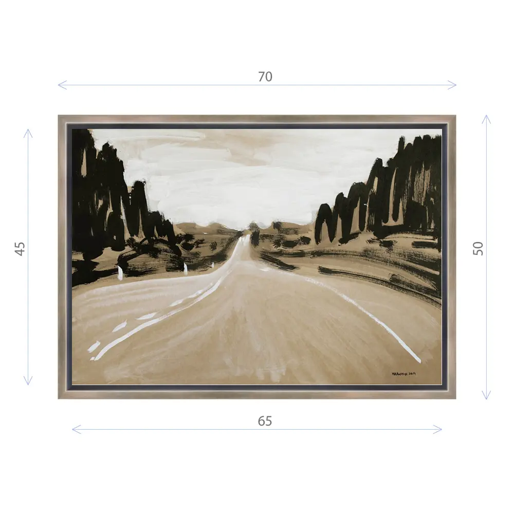 Фото Картина в раме Декор депо "Константин Малютин. Дорога" 50x70 см Фото Картина в раме Декор депо "Константин Малютин. Дорога" 50x70 см