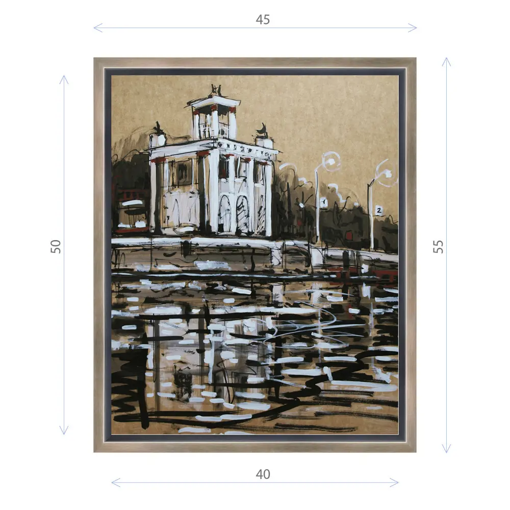Фото Картина в раме Декор депо "Константин Малютин. Шлюз №7" 55x45 см Фото Картина в раме Декор депо "Константин Малютин. Шлюз №7" 55x45 см
