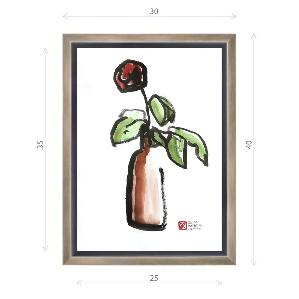 Фото Картина в раме Декор депо "Константин Малютин. Роза" 40x30 см Фото Картина в раме Декор депо "Константин Малютин. Роза" 40x30 см