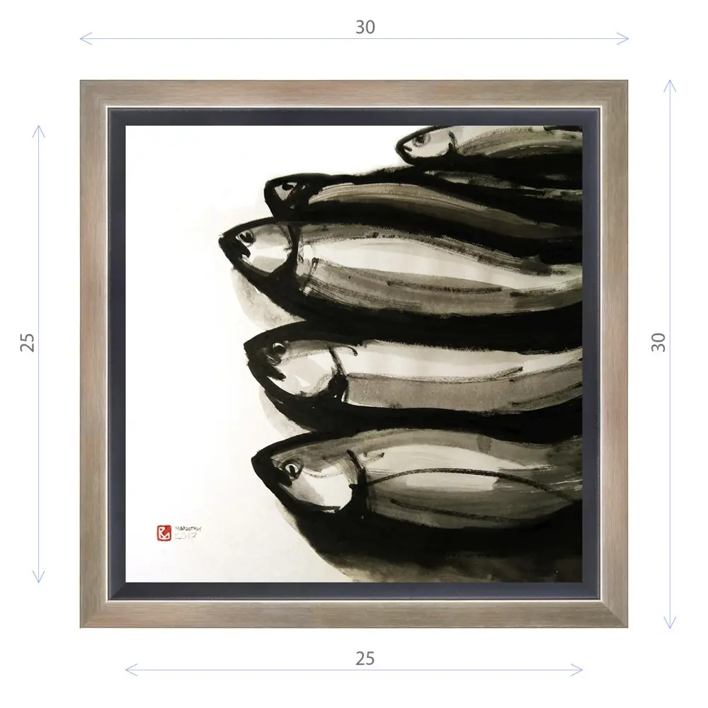 Фото Картина в раме Декор депо "Константин Малютин. Рыбный отдел" 30x30 см Фото Картина в раме Декор депо "Константин Малютин. Рыбный отдел" 30x30 см