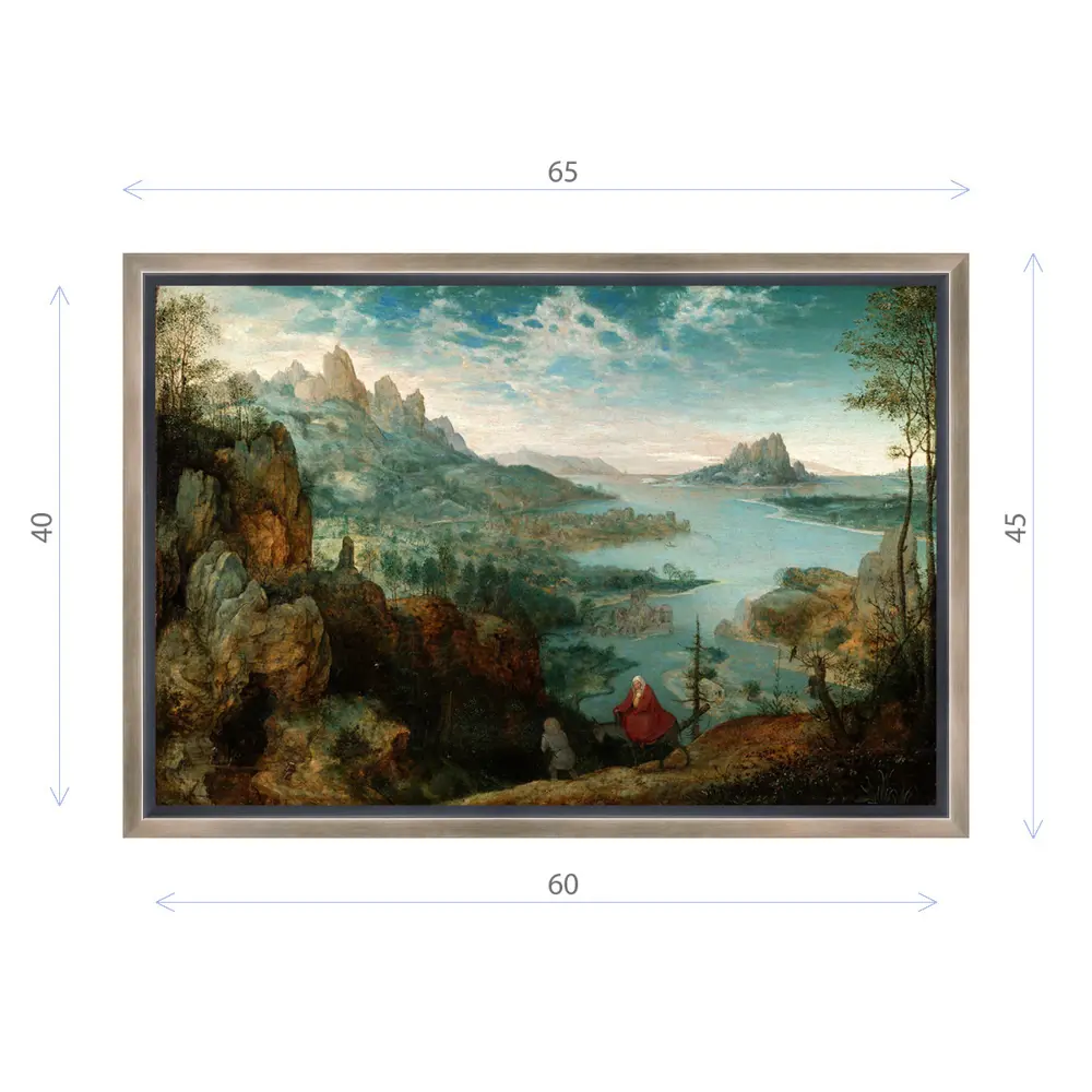 Фото Картина в раме Декор депо "Питер Брейгель. Пейзаж с бегством в Египет" 45x65 см Фото Картина в раме Декор депо "Питер Брейгель. Пейзаж с бегством в Египет" 45x65 см