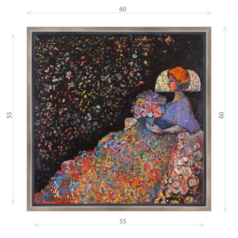 Фото Картина в раме Декор депо "Эдуард Абжинов. Сонная грация" 60x60 см Фото Картина в раме Декор депо "Эдуард Абжинов. Сонная грация" 60x60 см