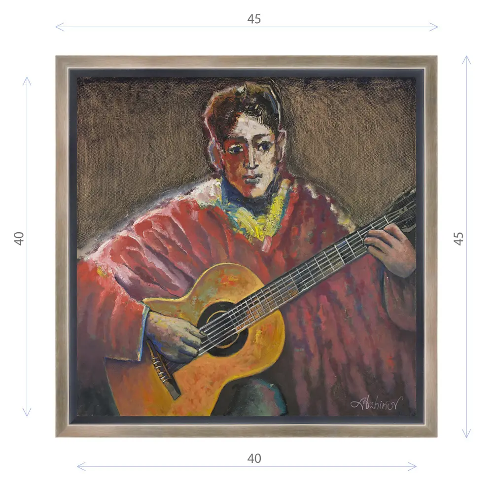 Фото Картина в раме Декор депо "Эдуард Абжинов. Музыкант" 45x45 см Фото Картина в раме Декор депо "Эдуард Абжинов. Музыкант" 45x45 см