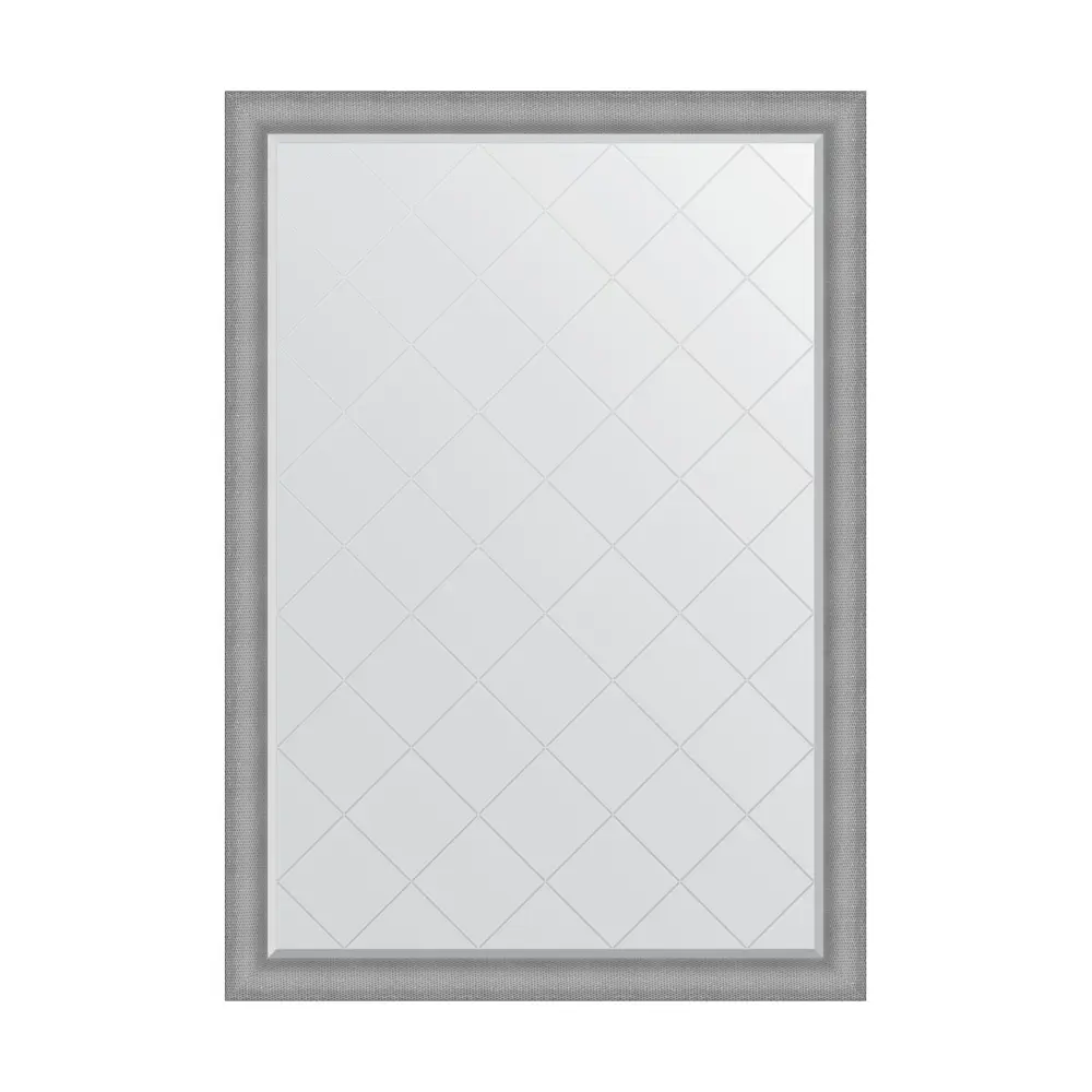 Фото Зеркало с гравировкой в багетной раме Evoform серебряная кольчуга 88 мм 132x187 см BY 4552