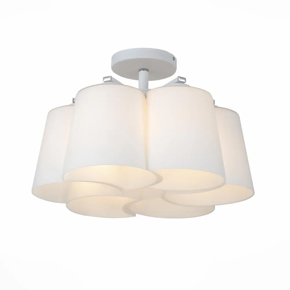 Фото Люстра потолочная ST LUCE Chiello SL543.502.06 6 ламп 18 м² цвет белый Фото Люстра потолочная ST LUCE Chiello SL543.502.06 6 ламп 18 м² цвет белый