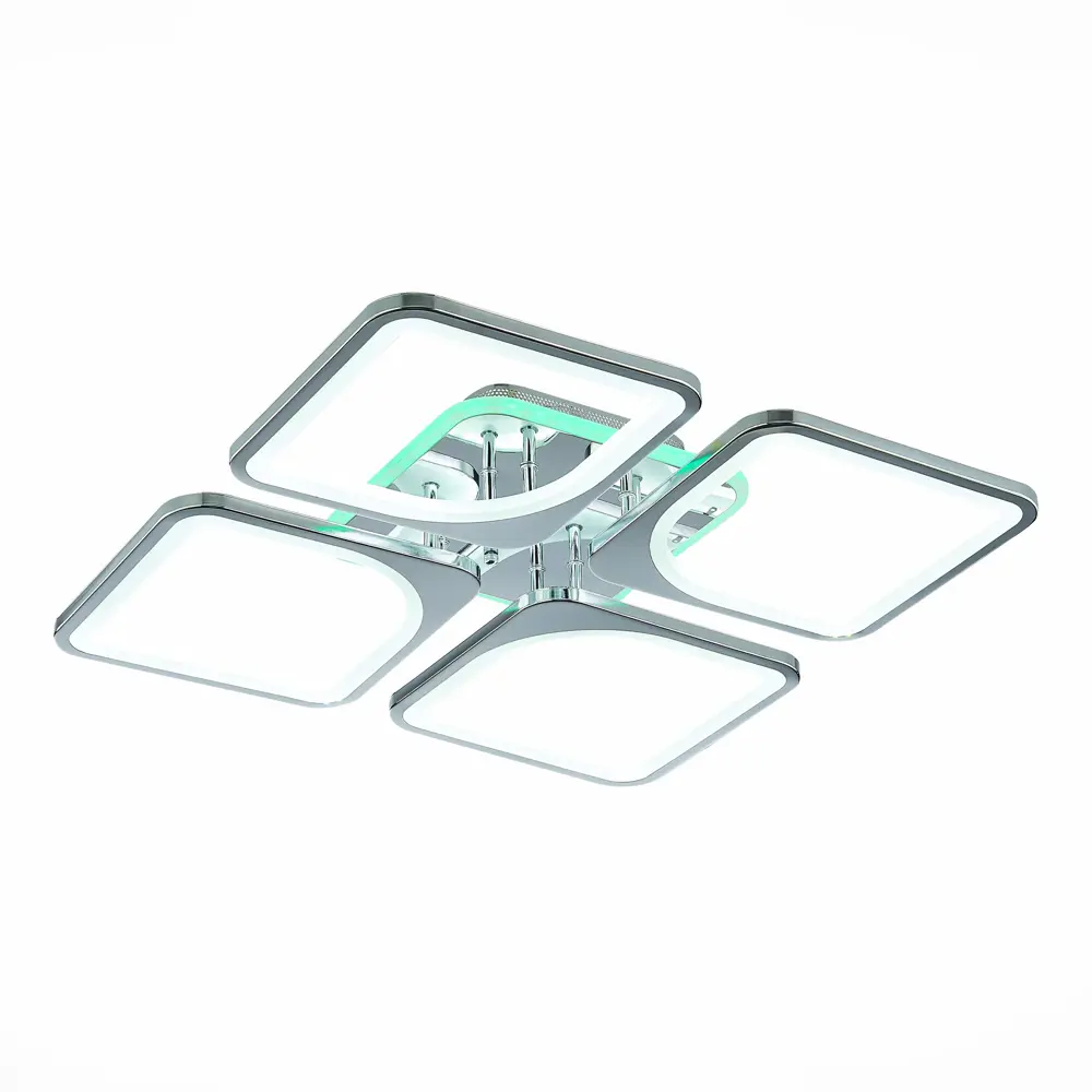 Фото 3 Люстра потолочная светодиодная EVOLED SLE500412-04RGB Хром/Белый LED RGB 1*136W 3000-6000K Фото 3 Люстра потолочная светодиодная EVOLED SLE500412-04RGB Хром/Белый LED RGB 1*136W 3000-6000K