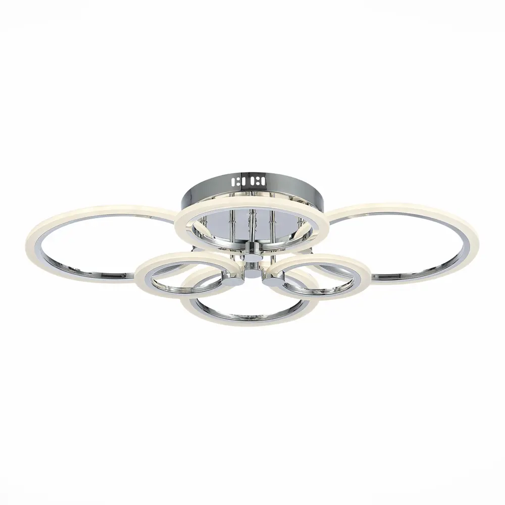 Фото 3 Люстра потолочная светодиодная EVOLED SLE500512-06 Хром/Белый LED 1*132W 3000-6000K Фото 3 Люстра потолочная светодиодная EVOLED SLE500512-06 Хром/Белый LED 1*132W 3000-6000K