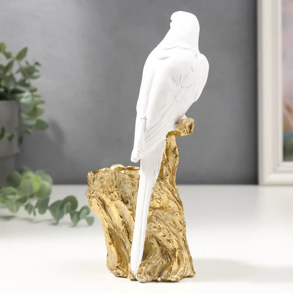 Фото 4 Подсвечник Simaland "Белый попугай Ара на золотом пеньке" 19x7x9.5 см Фото 4 Подсвечник Simaland "Белый попугай Ара на золотом пеньке" 19x7x9.5 см