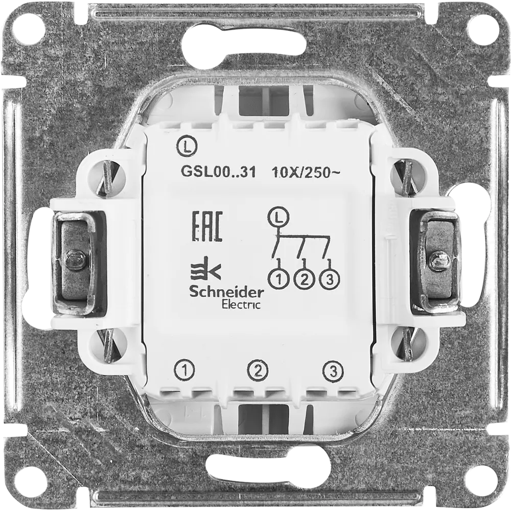 Фото 3 Выключатель встраиваемый Systeme Electric Glossa 3 клавиши цвет алюминий Фото 3 Выключатель встраиваемый Systeme Electric Glossa 3 клавиши цвет алюминий