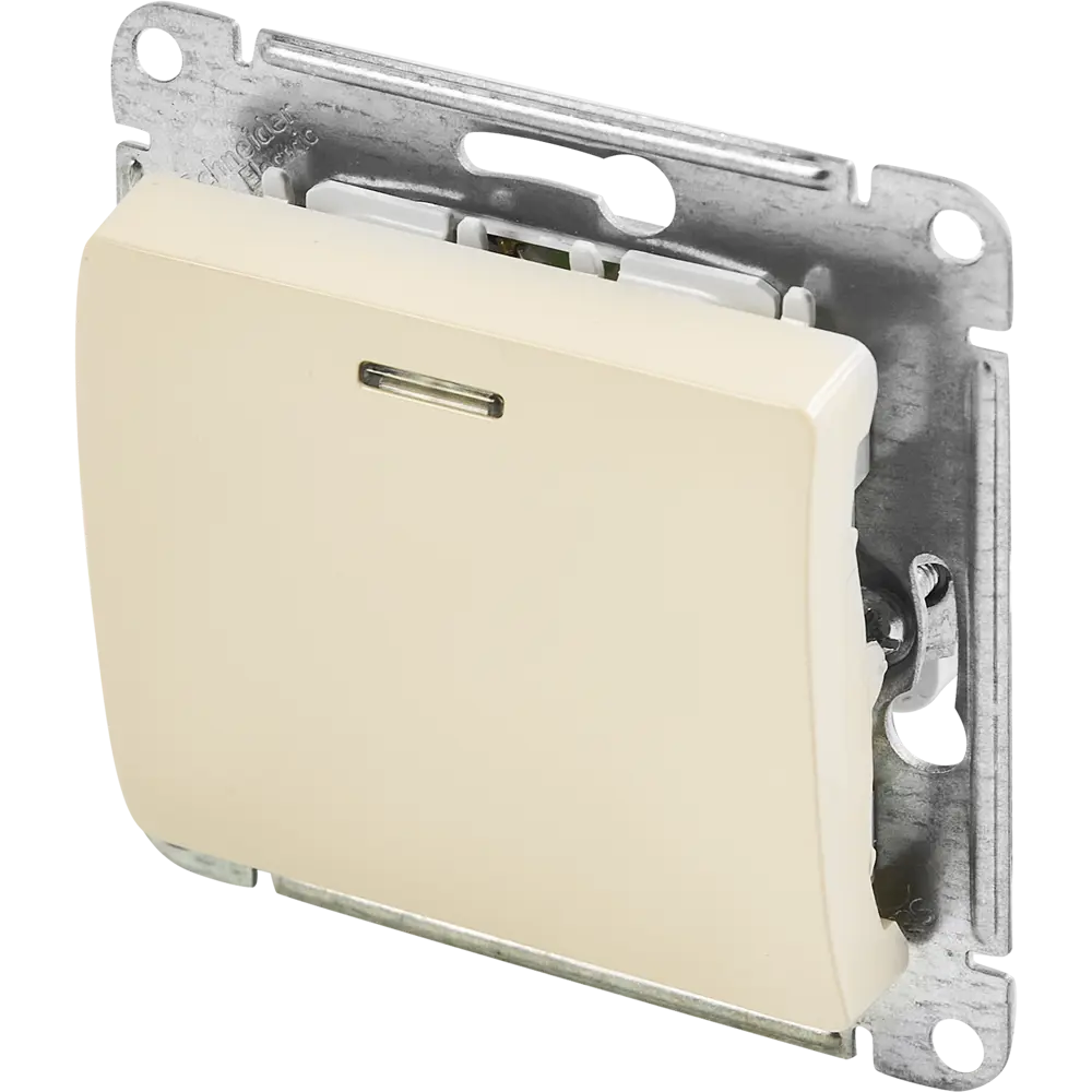 Фото Выключатель встраиваемый Systeme Electric Glossa 1 клавиша цвет бежевый Фото Выключатель встраиваемый Systeme Electric Glossa 1 клавиша цвет бежевый