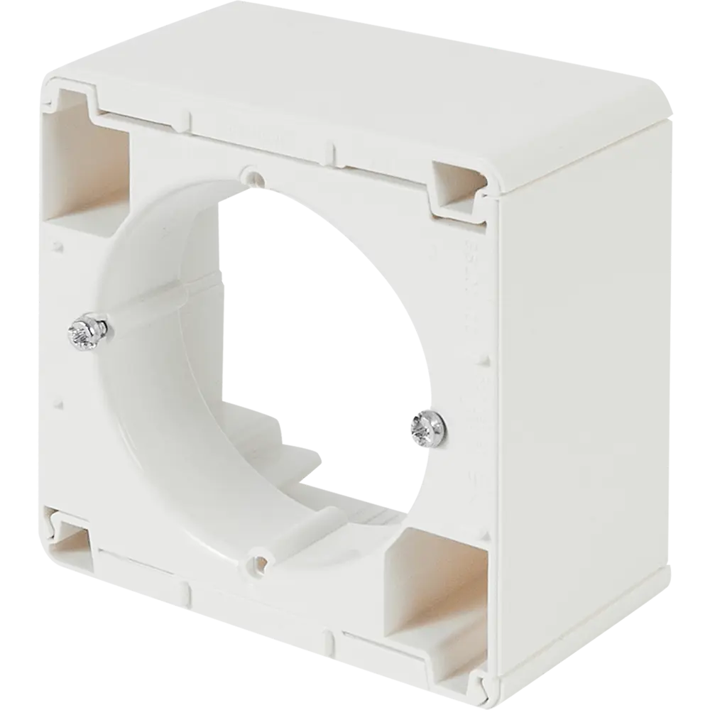 Фото 2 Коробка для наружного монтажа Systeme Electric Glossa 1 пост цвет молочный Фото 2 Коробка для наружного монтажа Systeme Electric Glossa 1 пост цвет молочный