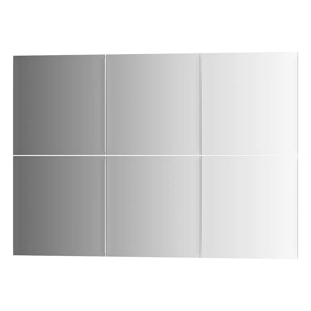 Фото Зеркальная плитка с фацетом Evoform Refractive BY 1503, 10 мм - комплект 6 шт квадрат 20x20 см, серебро Фото Зеркальная плитка с фацетом Evoform Refractive BY 1503, 10 мм - комплект 6 шт квадрат 20x20 см, серебро