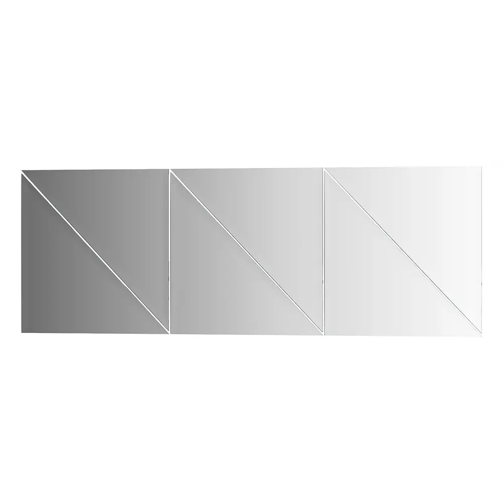 Фото Зеркальная плитка с фацетом Evoform Refractive BY 1517, 10 мм - комплект 6 шт треугольник 25x25 см, серебро Фото Зеркальная плитка с фацетом Evoform Refractive BY 1517, 10 мм - комплект 6 шт треугольник 25x25 см, серебро