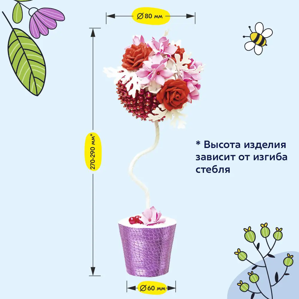 Фото Набор для творчества Волшебная Мастерская ТП-11 Топиарий Танго Фото Набор для творчества Волшебная Мастерская ТП-11 Топиарий Танго