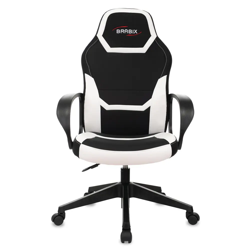 Фото 5 Офисное кресло Brabix Gm-018 экокожа цвет черный/белый Фото 5 Офисное кресло Brabix Gm-018 экокожа цвет черный/белый