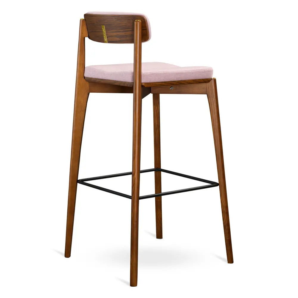 Фото 3 Барный стул Latitude Aska 51x102x52 цвет орех/розовый Фото 3 Барный стул Latitude Aska 51x102x52 цвет орех/розовый