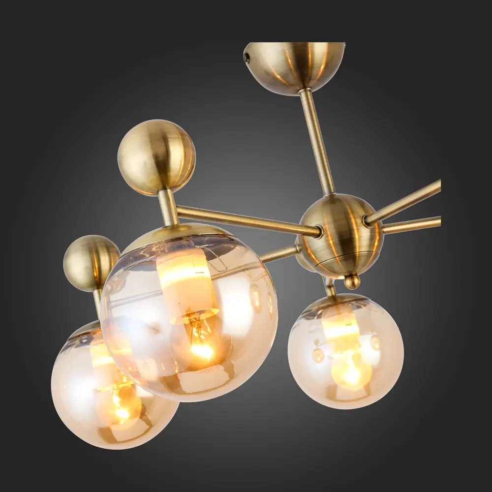 Фото 7 Люстра потолочная EVOLUCE SLE106302-05 PECHIO 5 ламп 15 м² цвет золотой Фото 7 Люстра потолочная EVOLUCE SLE106302-05 PECHIO 5 ламп 15 м² цвет золотой