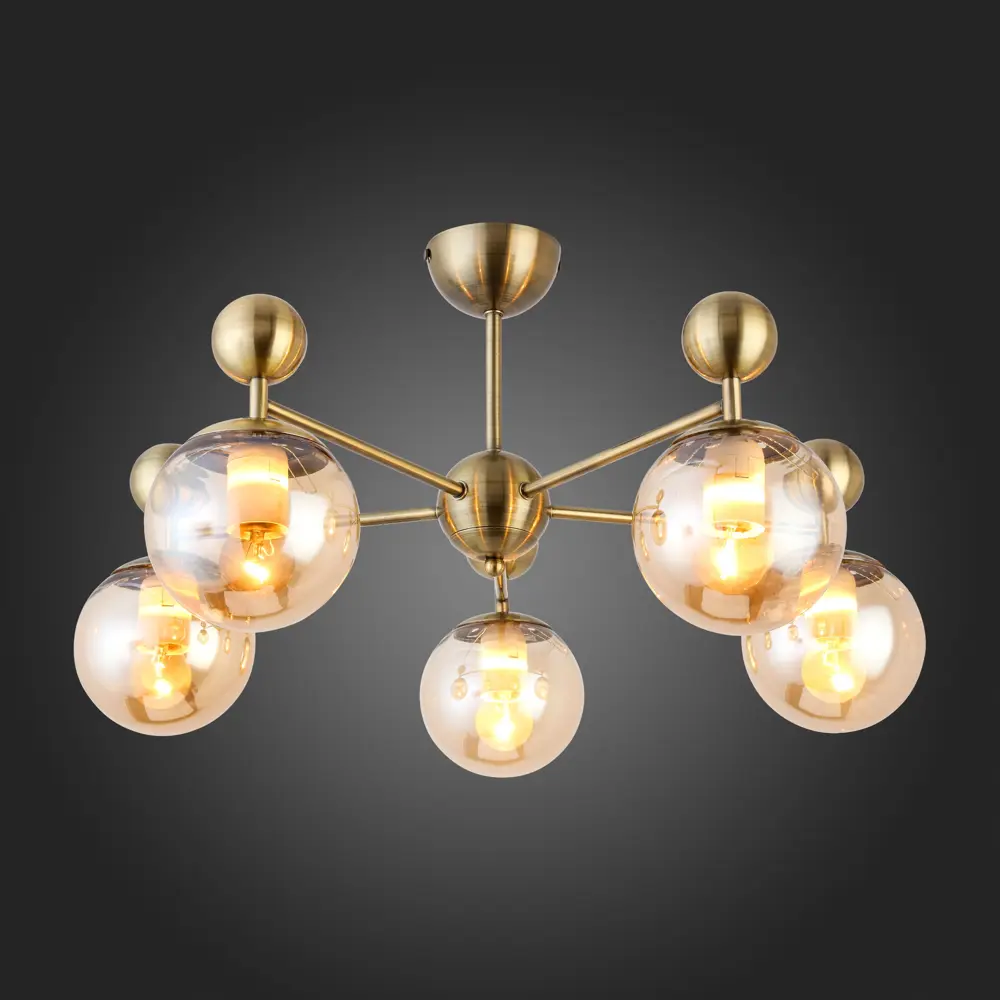 Фото 5 Люстра потолочная EVOLUCE SLE106302-05 PECHIO 5 ламп 15 м² цвет золотой Фото 5 Люстра потолочная EVOLUCE SLE106302-05 PECHIO 5 ламп 15 м² цвет золотой