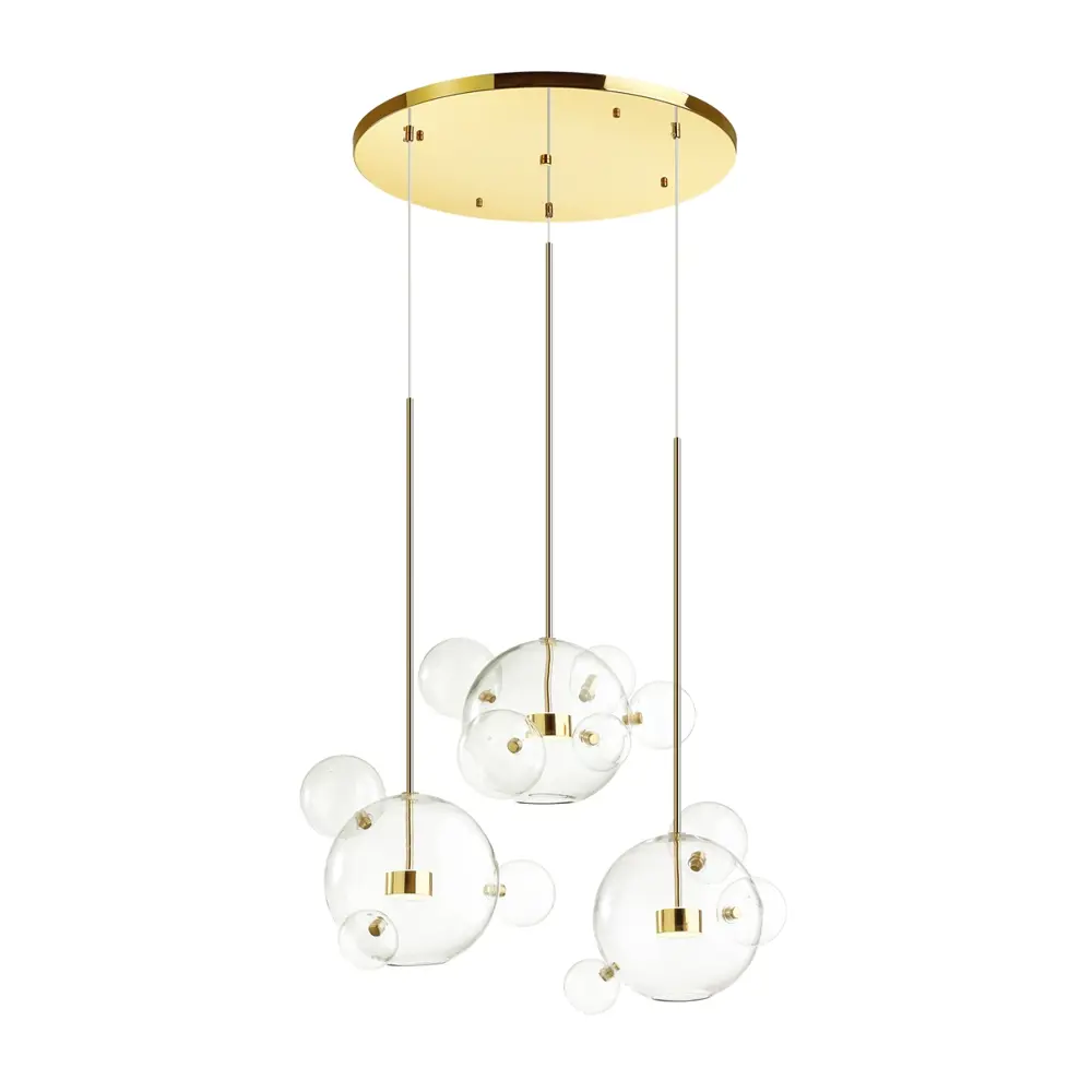 Фото Люстра светодиодная Odeon Light Bubbles 4640-36LA цвет золотой Фото Люстра светодиодная Odeon Light Bubbles 4640-36LA цвет золотой