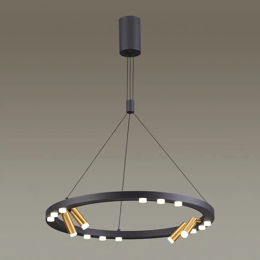 Фото 2 Светильник подвесной светодиодный ODEON LIGHT 3918_48L Beveren 2 м² нейтральный белый свет цвет черный Фото 2 Светильник подвесной светодиодный ODEON LIGHT 3918_48L Beveren 2 м² нейтральный белый свет цвет черный
