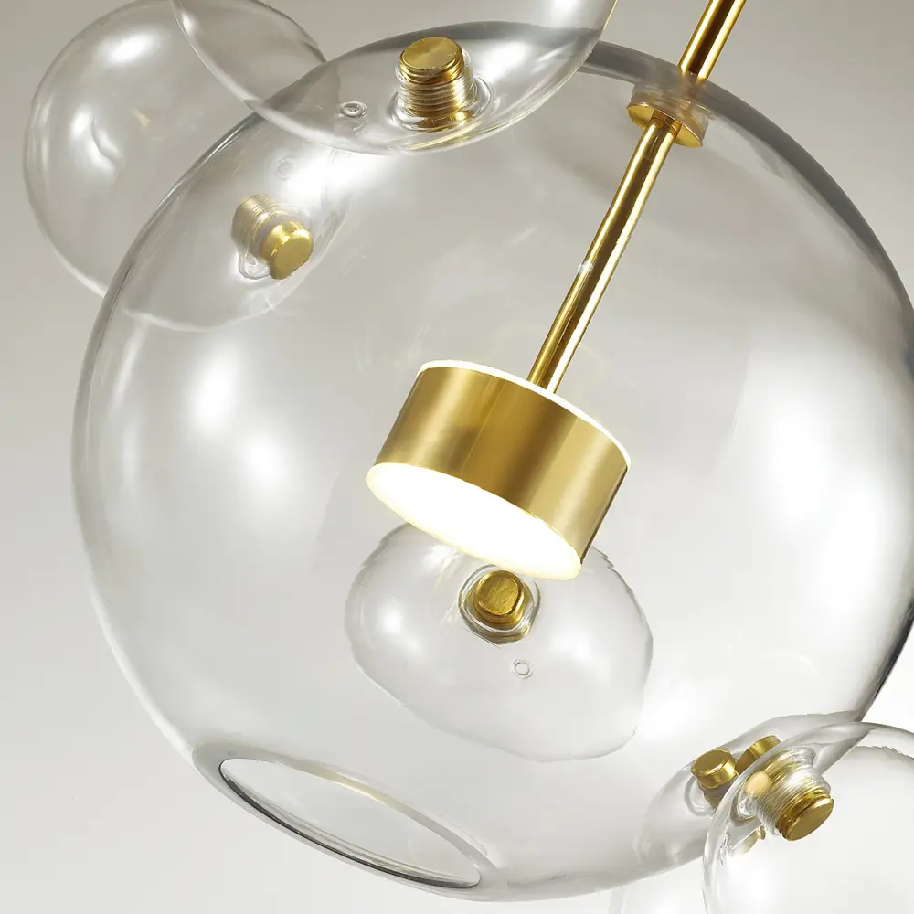 Фото 3 Светильник подвесной светодиодный ODEON LIGHT 4640_12LA BUBBLES 2 м² нейтральный белый свет цвет золотой Фото 3 Светильник подвесной светодиодный ODEON LIGHT 4640_12LA BUBBLES 2 м² нейтральный белый свет цвет золотой