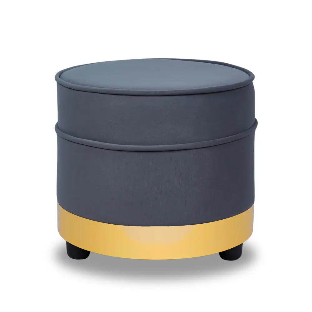 Фото Пуф Арис голд 40x37x40 см цвет темно-серый