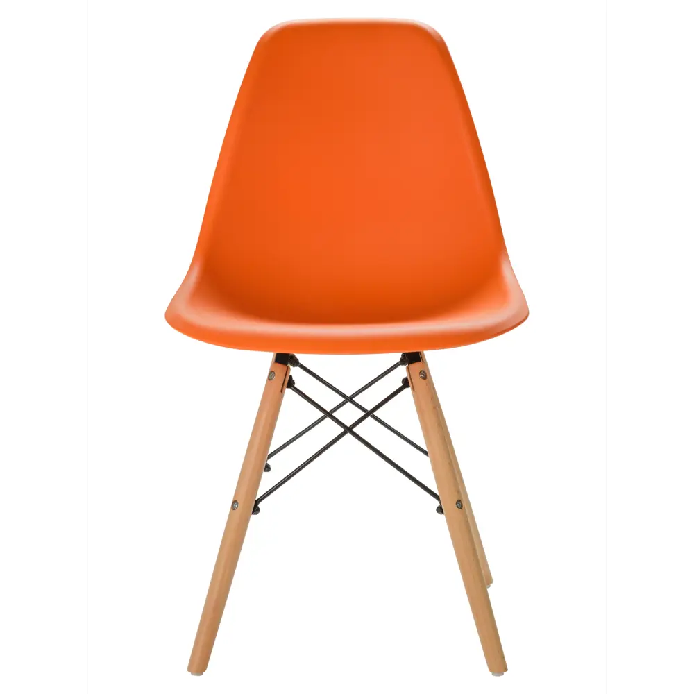 Фото 2 Набор стульев 4 шт Leon group Eames DSW83x41x46 см полипропилен цвет оранжевый Фото 2 Набор стульев 4 шт Leon group Eames DSW83x41x46 см полипропилен цвет оранжевый