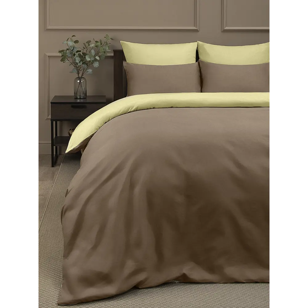 Фото 6 Комплект постельного белья Amore Mio Praline евро, сатин цвет жёлтый/золотой Фото 6 Комплект постельного белья Amore Mio Praline евро, сатин цвет жёлтый/золотой