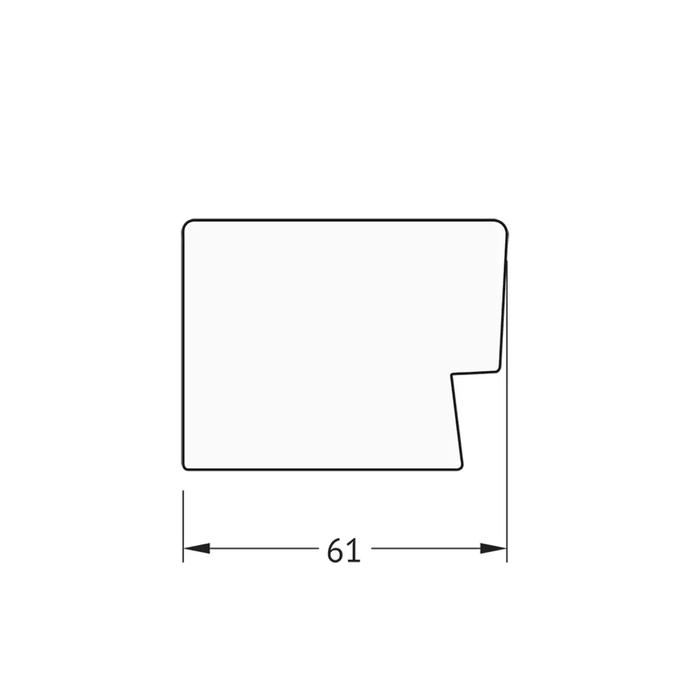 Фото 5 Зеркало с фацетом в багетной раме Evoform алюминий 61 мм 51x131 см BY 1159