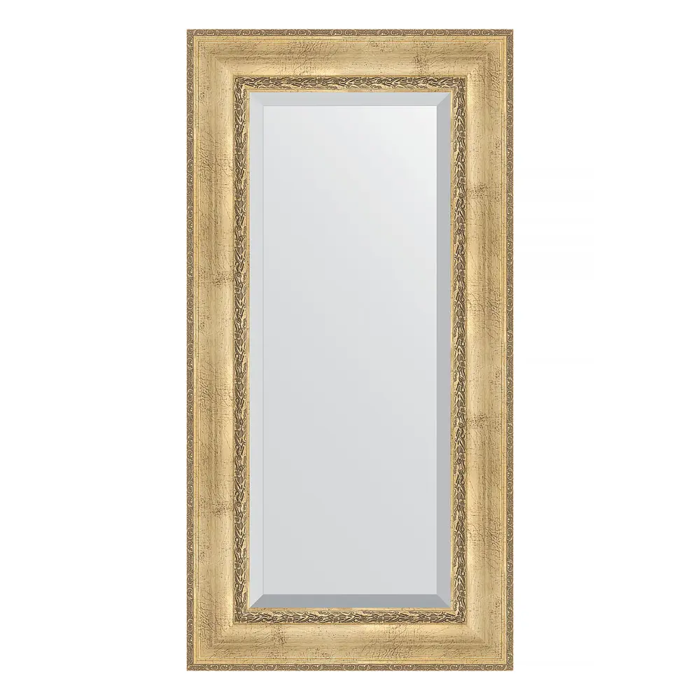 Фото Зеркало с фацетом в багетной раме Evoform состаренное серебро с орнаментом 120 мм 62x122 см BY 3506