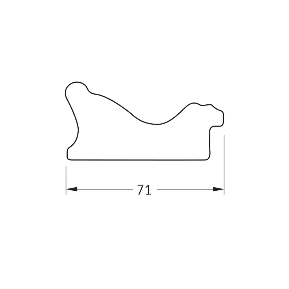 Фото 5 Зеркало с фацетом в багетной раме Evoform черное дерево с золотом 71 мм 54x74 см BY 3923
