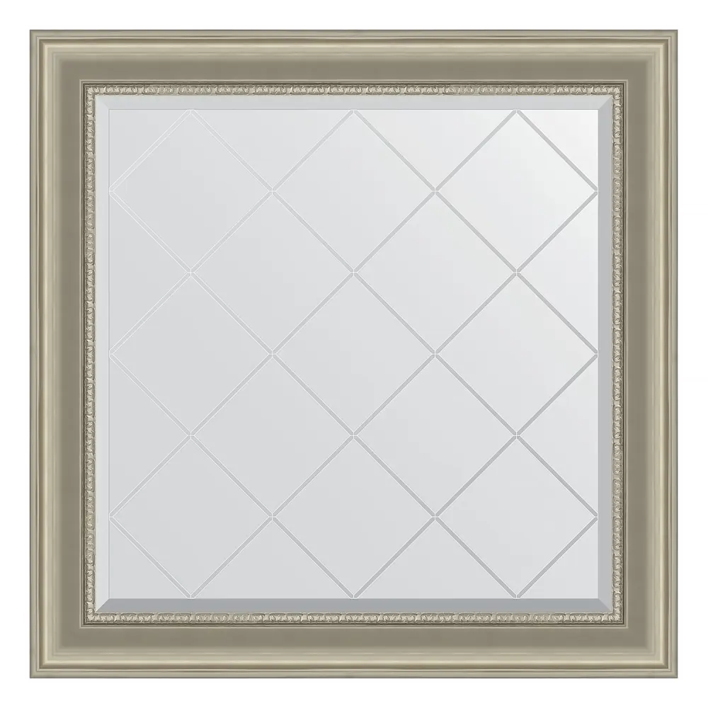 Фото Зеркало с гравировкой в багетной раме Evoform хамелеон 88 мм 86x86 см BY 4321