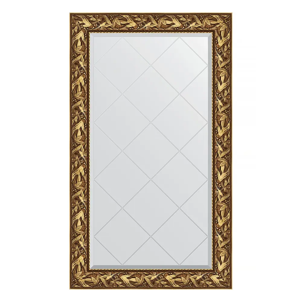 Фото Зеркало с гравировкой в багетной раме Evoform византия золото 99 мм 79x133 см BY 4242