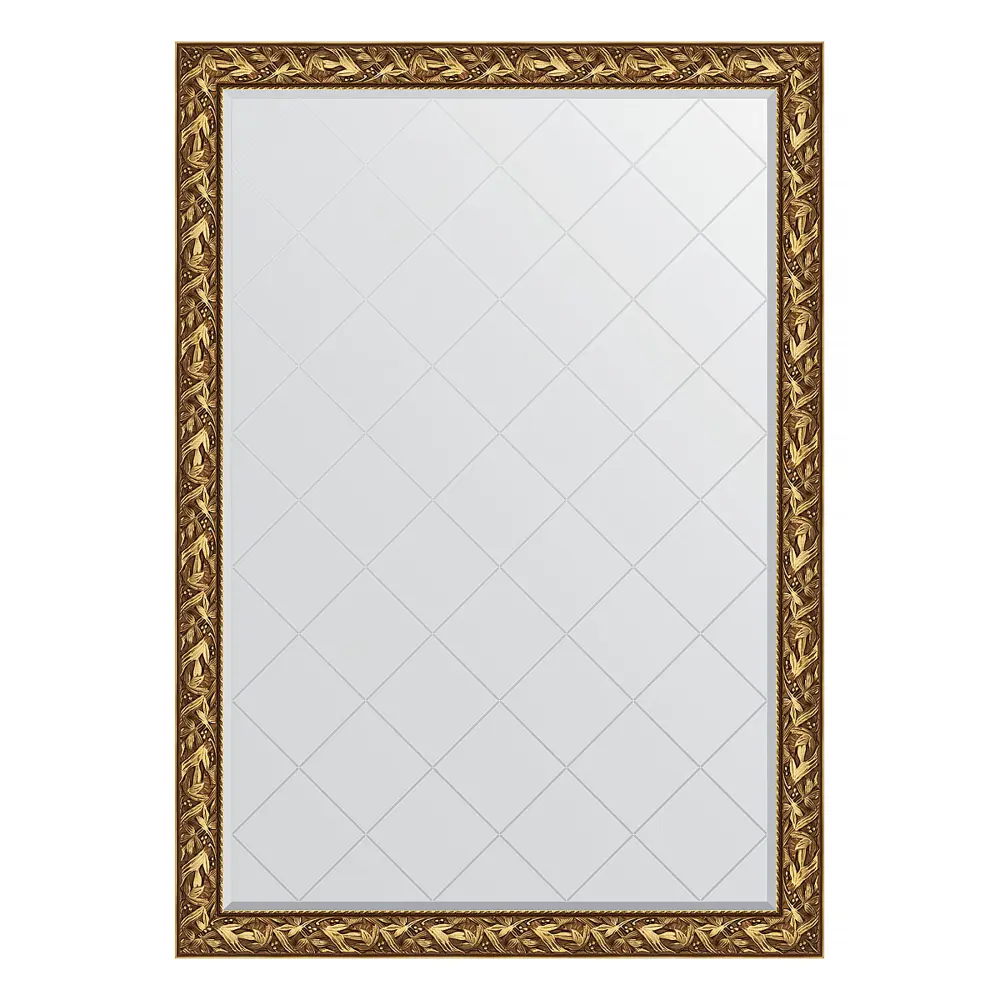 Фото Зеркало с гравировкой в багетной раме Evoform византия золото 99 мм 134x188 см BY 4500
