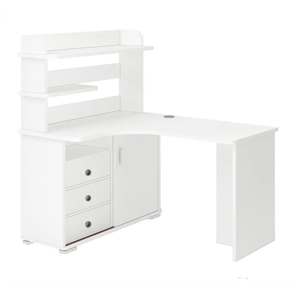 Фото Компьютерный стол Мэрдэс СР-165 БЕ-ПРАВ НОВЫЙ 160x139x116 см ЛДСП цвет белый Фото Компьютерный стол Мэрдэс СР-165 БЕ-ПРАВ НОВЫЙ 160x139x116 см ЛДСП цвет белый