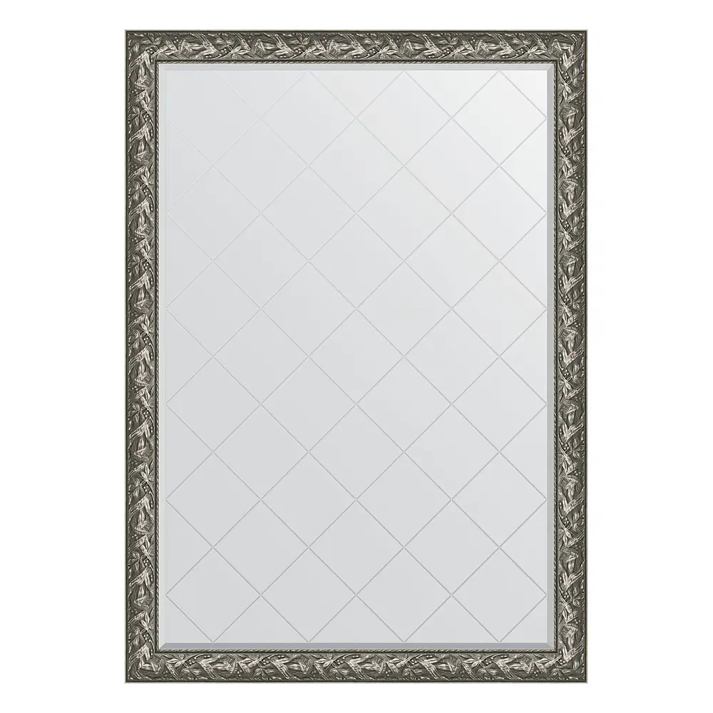 Фото Зеркало с гравировкой в багетной раме Evoform византия серебро 99 мм 134x188 см BY 4501
