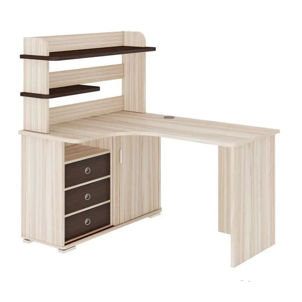 Фото Компьютерный стол Мэрдэс СР-145 КВК-ПРАВ НОВЫЙ 140x139x116 см ЛДСП цвет светло-бежевый