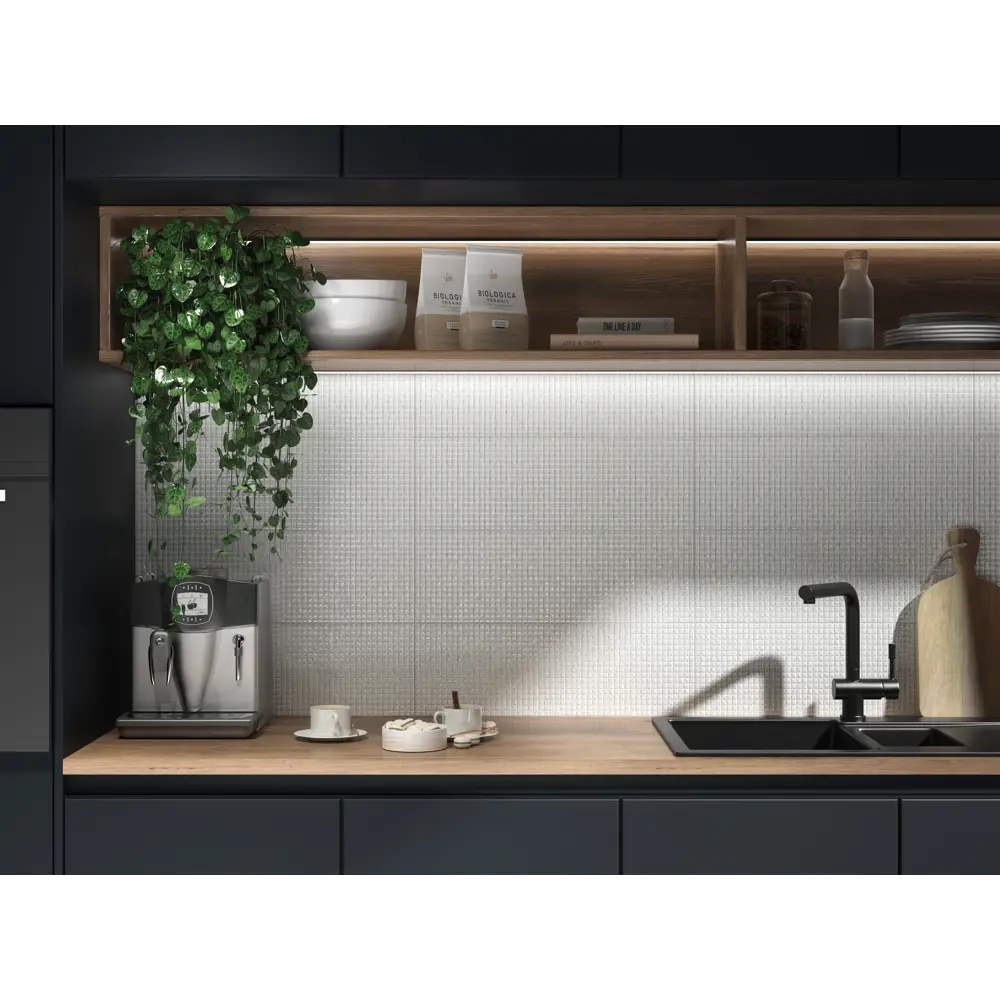 Фото 5 Плитка настенная Kerama Marazzi Сигма 20x60 см 1.2 м² глянцевая цвет белый квадратики Фото 5 Плитка настенная Kerama Marazzi Сигма 20x60 см 1.2 м² глянцевая цвет белый квадратики