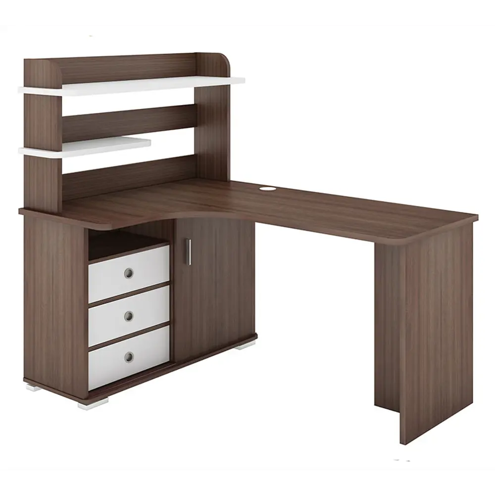Фото Компьютерный стол Мэрдэс СР-145 ШБЕШ-Ч-ЛЕВ НОВЫЙ 140x139x116 см ЛДСП цвет шоколад Фото Компьютерный стол Мэрдэс СР-145 ШБЕШ-Ч-ЛЕВ НОВЫЙ 140x139x116 см ЛДСП цвет шоколад