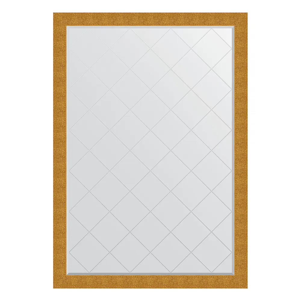 Фото Зеркало с гравировкой в багетной раме Evoform чеканка золотая 90 мм 131x186 см BY 4495