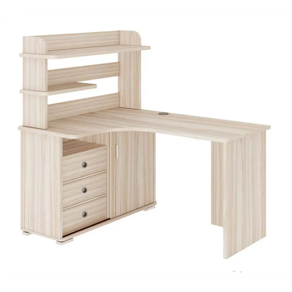 Фото Компьютерный стол Мэрдэс СР-145 К-ПРАВ НОВЫЙ 140x139x116 см ЛДСП цвет светло-бежевый