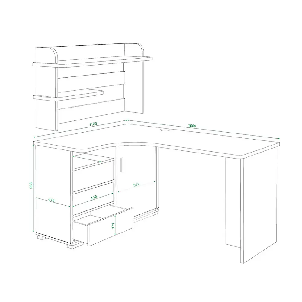 Фото 3 Компьютерный стол Мэрдэс СР-165 КШК-Ч-ПРАВ НОВЫЙ 160x139x116 см ЛДСП цвет светло-бежевый Фото 3 Компьютерный стол Мэрдэс СР-165 КШК-Ч-ПРАВ НОВЫЙ 160x139x116 см ЛДСП цвет светло-бежевый
