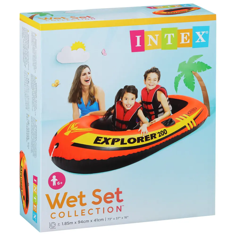 Фото 3 Лодка Intex Explorer 200 2 местная 185x94x41 см от 6 лет до 95 кг Фото 3 Лодка Intex Explorer 200 2 местная 185x94x41 см от 6 лет до 95 кг