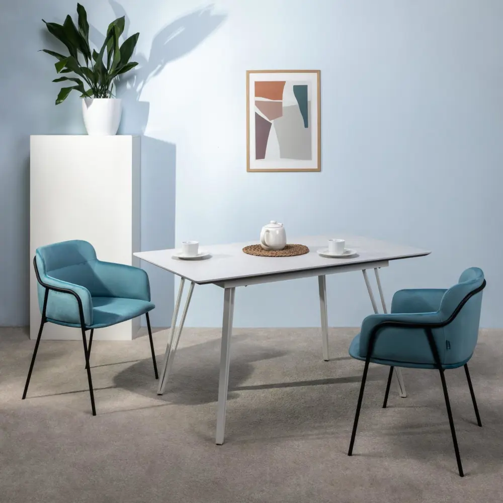 Фото 6 Кухонный стол прямоугольный R-home Диего 140-180x80 см МДФ цвет светло-серый/белый Фото 6 Кухонный стол прямоугольный R-home Диего 140-180x80 см МДФ цвет светло-серый/белый