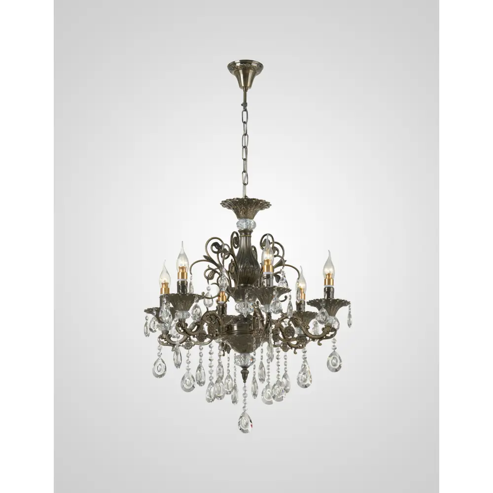 Фото Люстра подвесная Мелодия света 6628А Bourgeois 6 ламп 24 м² цвет бронза Фото Люстра подвесная Мелодия света 6628А Bourgeois 6 ламп 24 м² цвет бронза