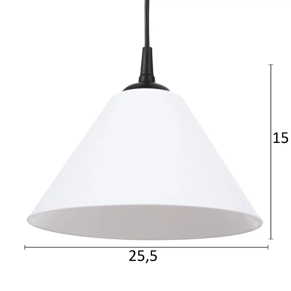 Фото 4 Светильник подвесной BAYERLUX 9175857 Конус3 1 лампа 25 м² цвет черный Фото 4 Светильник подвесной BAYERLUX 9175857 Конус3 1 лампа 25 м² цвет черный