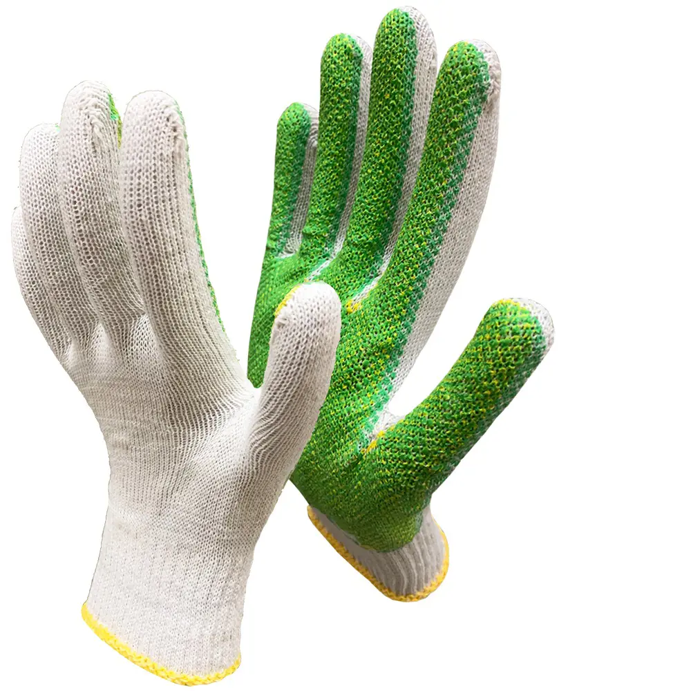 Фото 4 Перчатки хлопковые Master-Pro СТАНДАРТ-2 2310-ST2-10-PVC, размер 9 / L, 10 шт