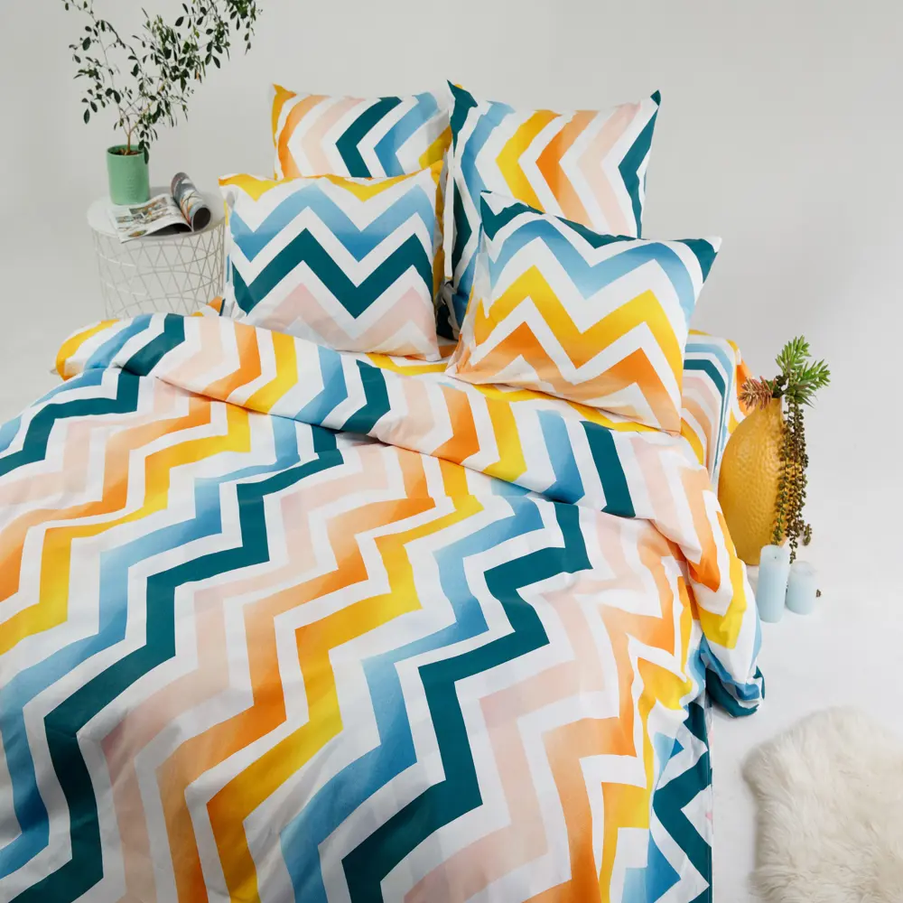 Фото Комплект постельного белья Ночь Нежна Меандр 70319-1 Бязь 120гр. евро 50x70 см (2)