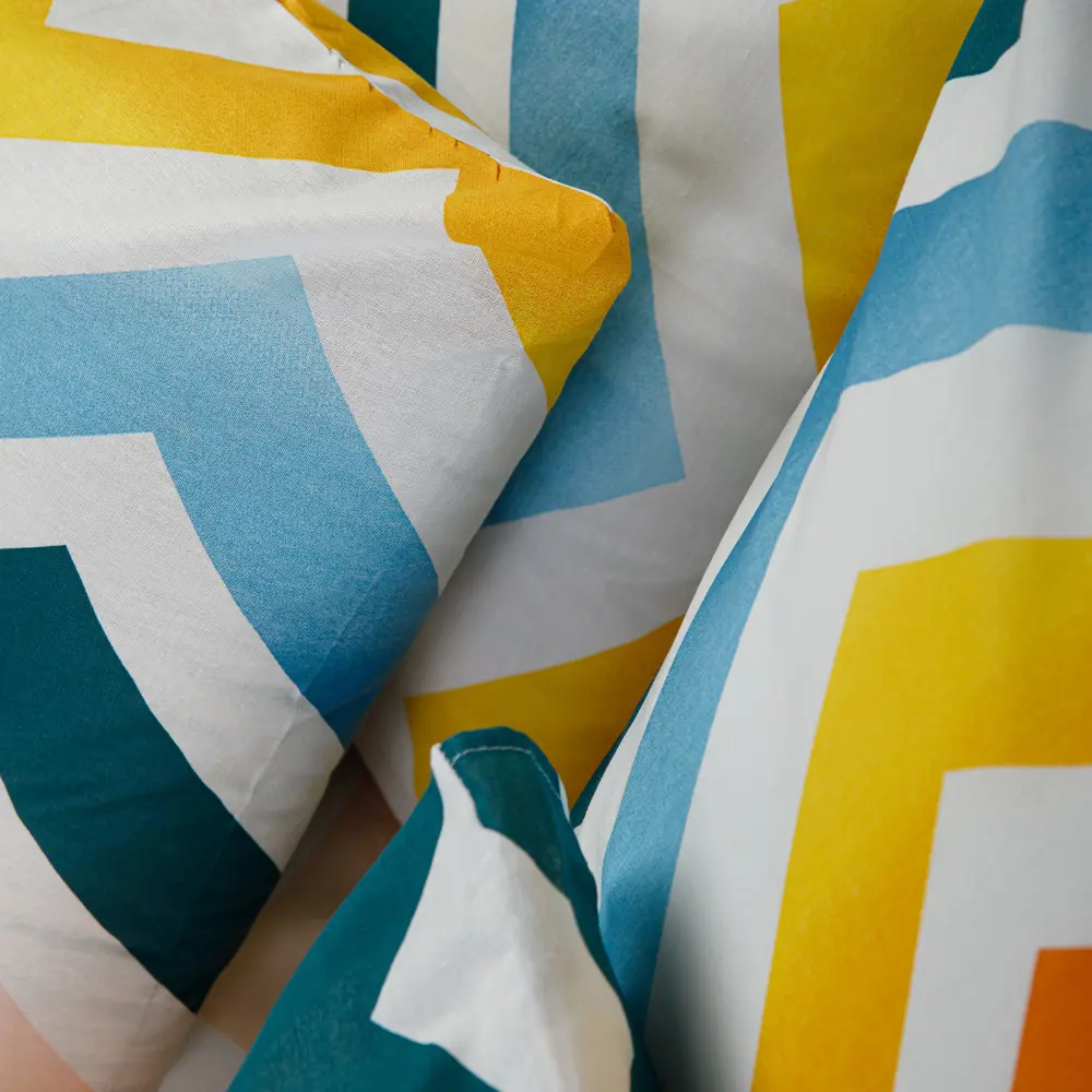 Фото 5 Комплект постельного белья Ночь Нежна Меандр 70319-1 Бязь 120гр. евро 50x70 см (2)